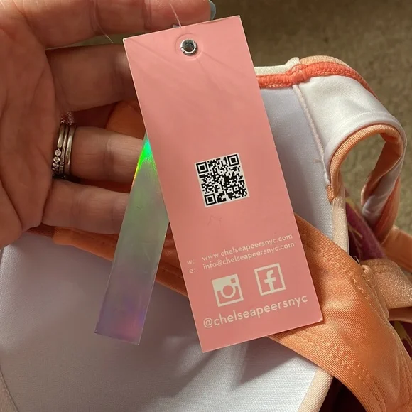 Chelsea Peers Underwire Bikini Top In Metallic Rose - Picture 9 of 9